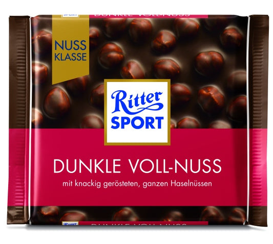 Ritter Sport Dunkle Voll Nuss (whole Hazelnut) - 100 g