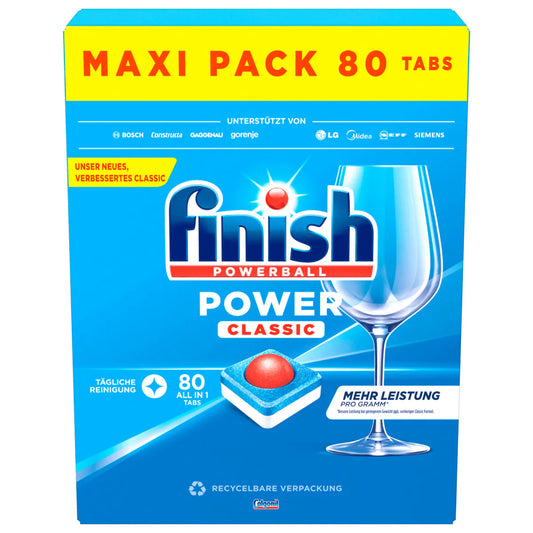 Finish Tabs Dishwasher Maxi Pack 80 Tabs - 1040 g