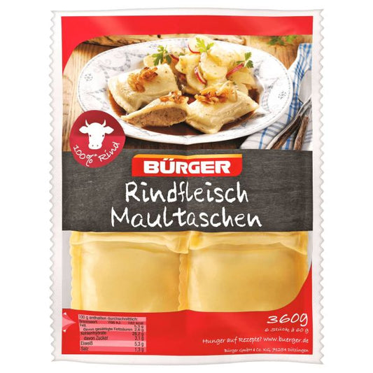 Bürger Maultaschen (German Pasta Squares) Beef - 360 g