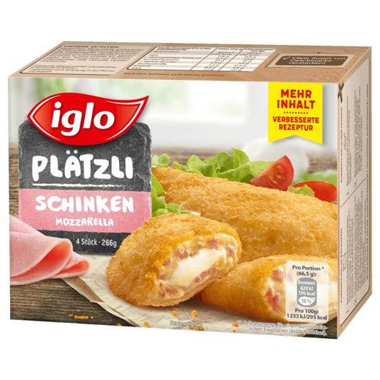 Iglo Cheese & Ham 'Plätzli' Crispy Turnover filled with Cheese & Ham - 266 g