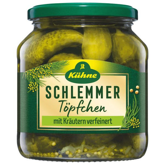 Kühne Schlemmertöpfchen Pickled Gherkins with Herbs - 530 g