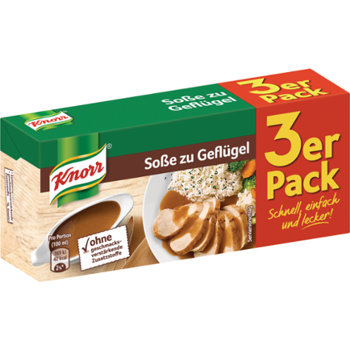 Knorr Poultry Sauce 3 pieces - 69 g