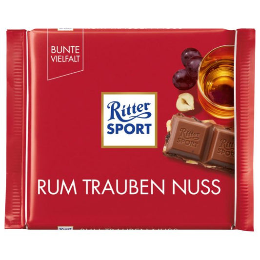 Ritter Sport Rum Trauben Nuss (Rum,Grapes & Nuts) - 100 g