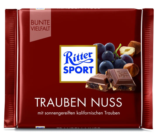 Ritter Sport Trauben Nuss (Grapes & Nuts) - 100 g