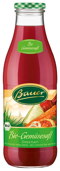 Bauer Organic Vegetable Juice Not From Concentrate - 980 ml