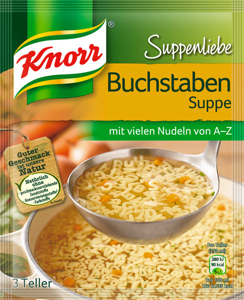 Knorr Suppenliebe Buchstabensuppe - 90 g