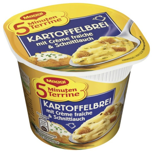 Maggi 5 Minuten Terrine Kartoffelbrei mit Creme Fraiche und Schnittlauch - 53 g