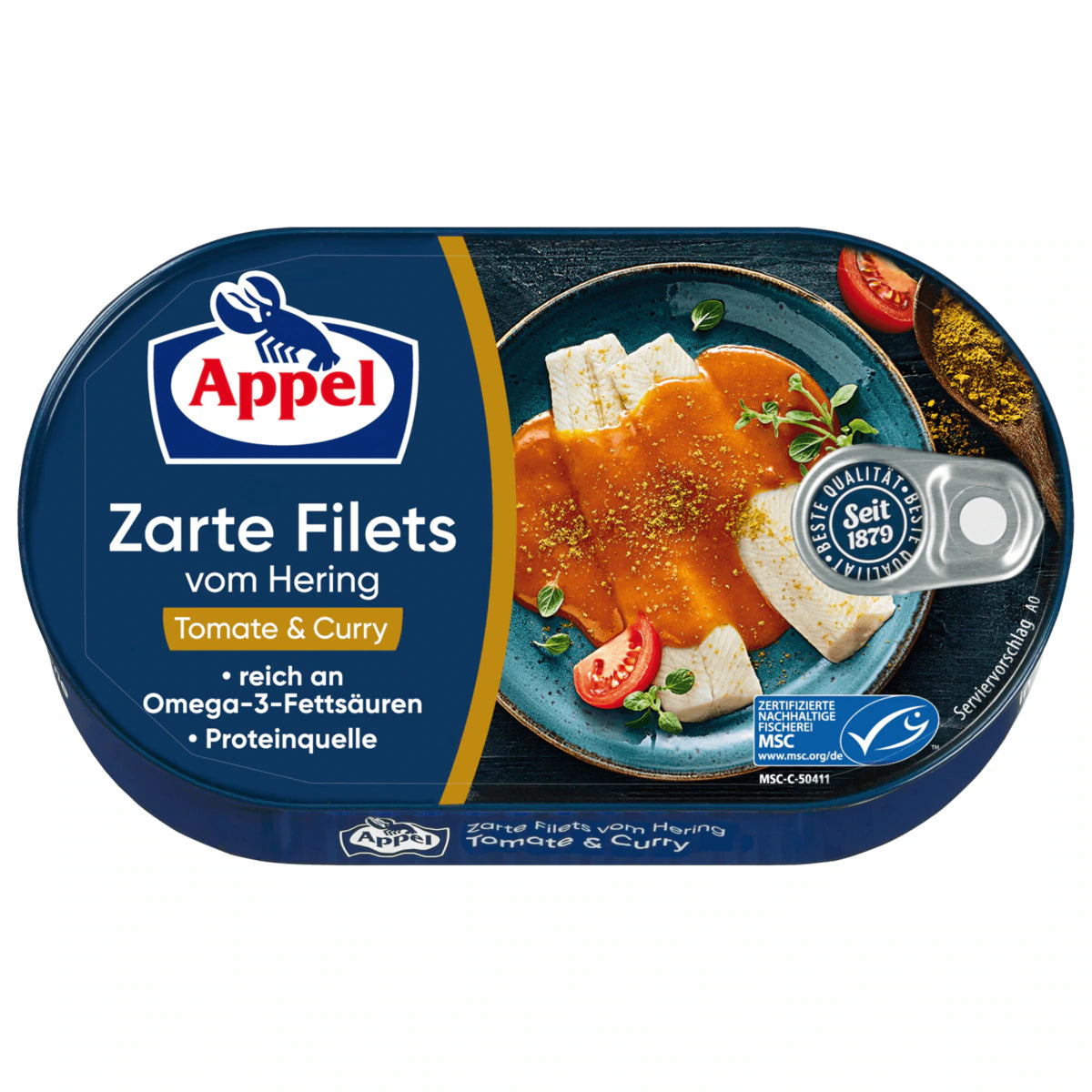 Appel Herring Filet in Tomato-Curry Sauce - 200 g