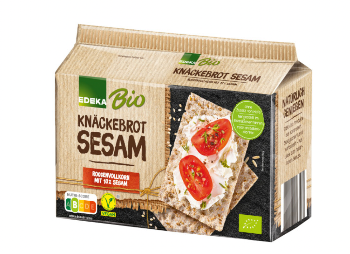 Edeka Organic Crispbread Sesame & Rye Wholegrain - 250 g