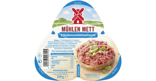 Rügenwalder Mühlen Mett Schinkenzwiebelmettwurst - 100 g