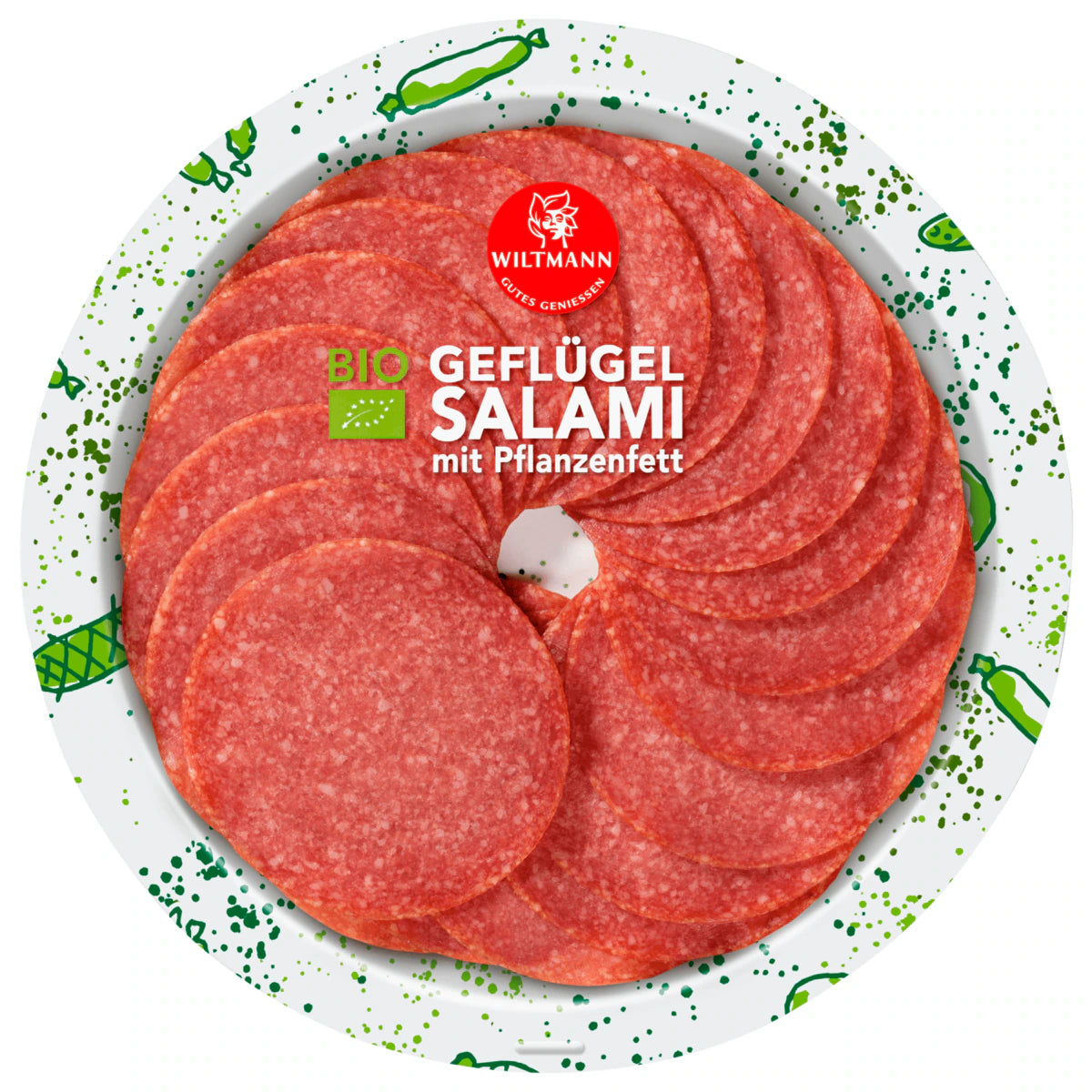 Wiltmann Bio Geflügelsalami geschnitten