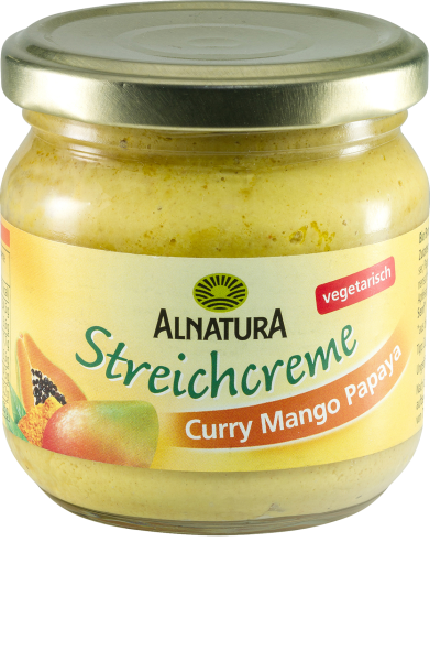 Alnatura Streichcreme Curry Mango Papaya - 180 ml