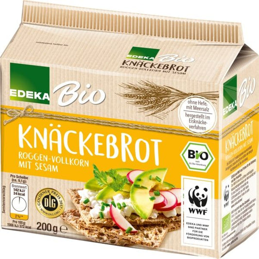 Edeka Bio Knäckebrot Vollkorn & Sesam - 200 g