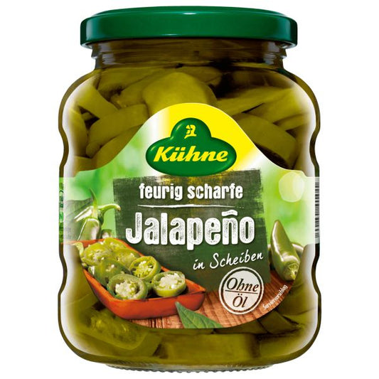 Kühne Jalapeño in Scheiben feurig-scharf  - 370 ml