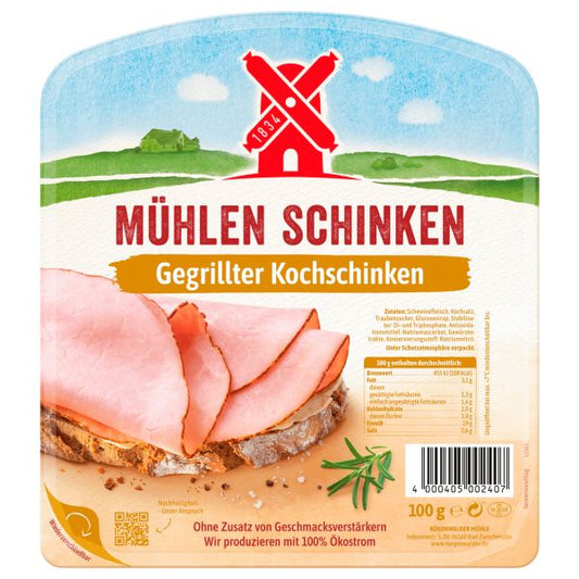 Rügenwalder Mühlenschinken Grilled Cooked Ham - 100 g