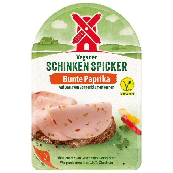 Rügenwalder Vegetarischer Schinken Spicker mit bunter Paprika - 80 g